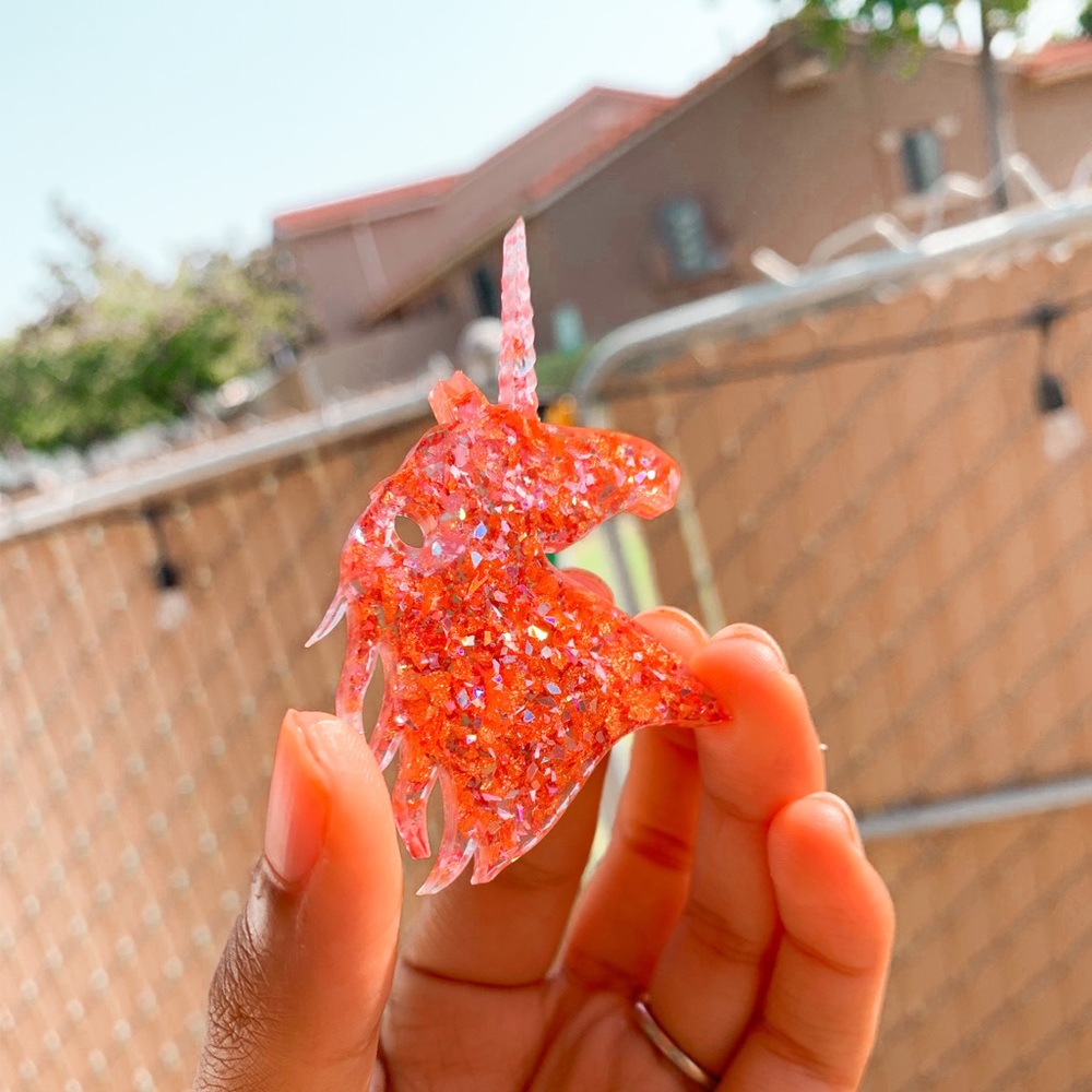 Glitter Unicorn Keychain